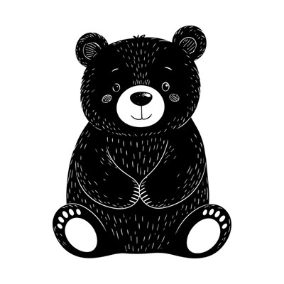 Hug Bear Doodle SVG cut file