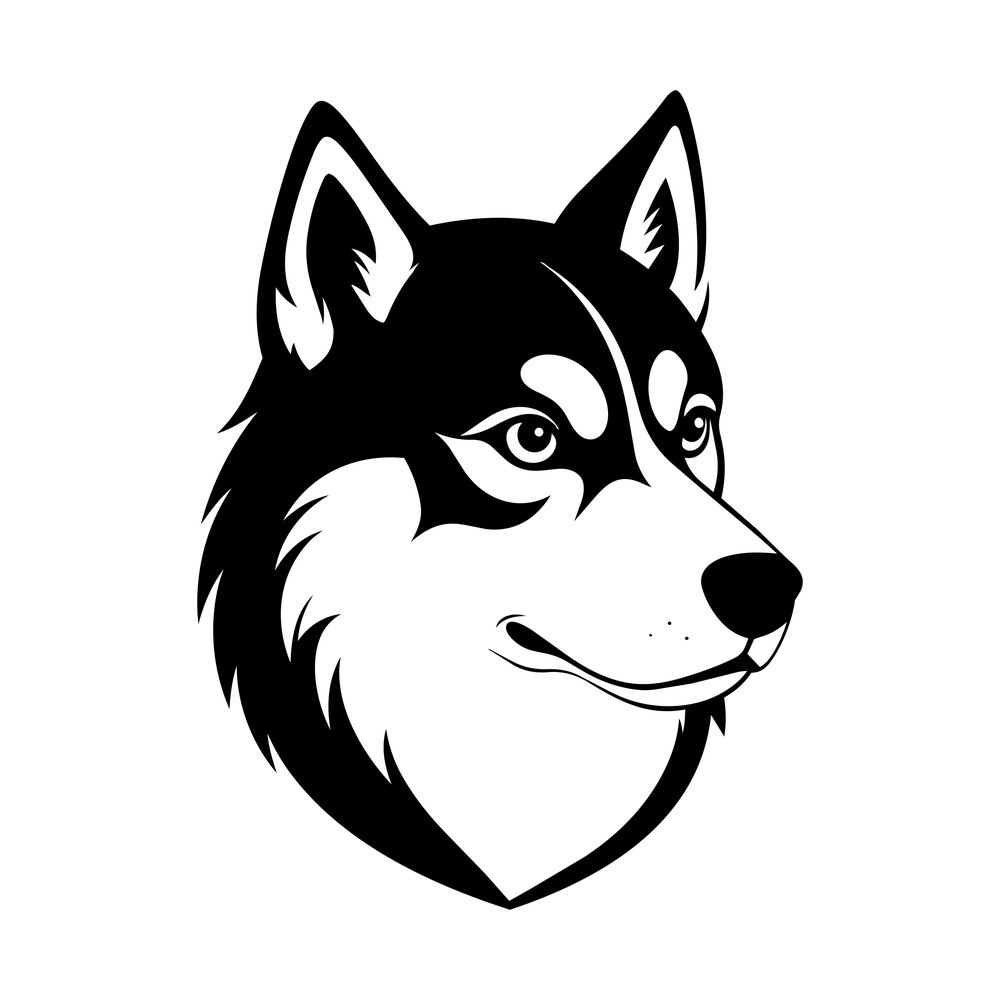 Husky Silhouette SVG cut file – SVG, PNG, DXF
