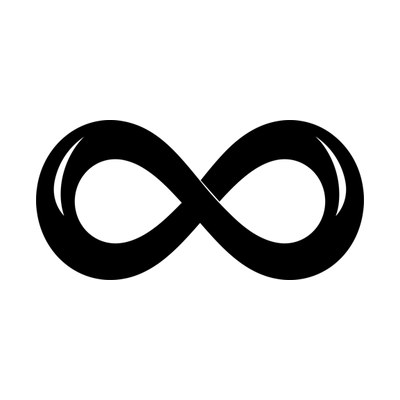 Infinity Sign Bold Front SVG cut file
