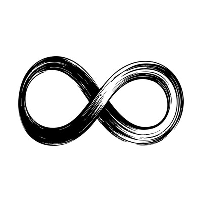 Infinity Sign Thickline Front SVG cut file