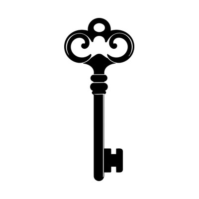 Key Minimal Front SVG cut file