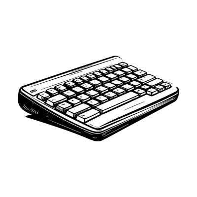 Keyboard Doodle Side SVG cut file