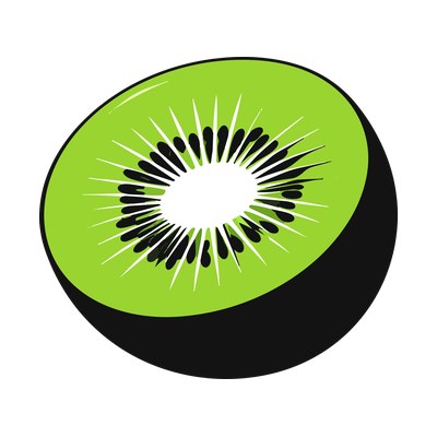 Kiwi Slice Bold SVG cut file