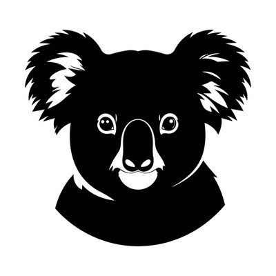 Koala Silhouette SVG cut file