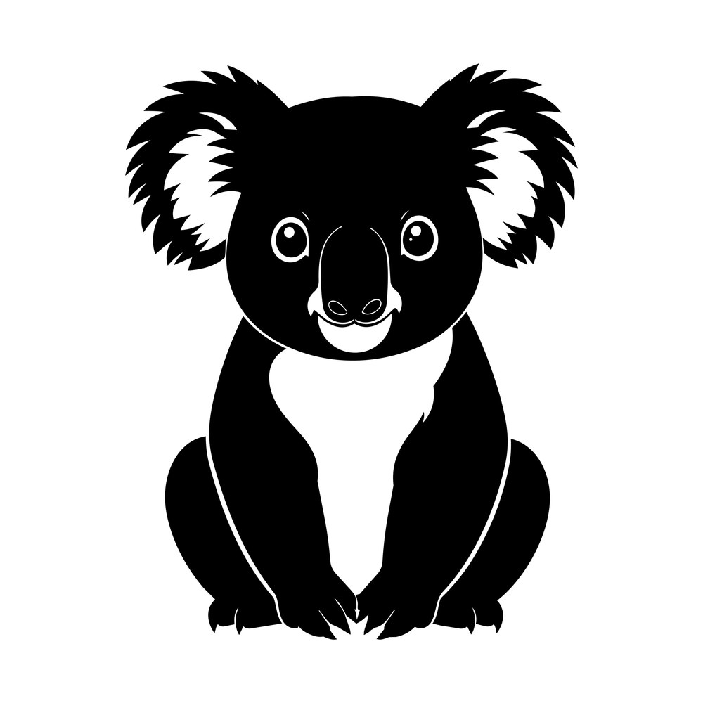 Koala Sticker Front – original artwork without the sticker border