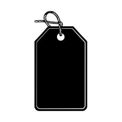 Label Tag Minimal Side SVG cut file