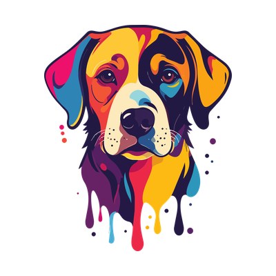 Labrador Dog Face Splash Front SVG cut file