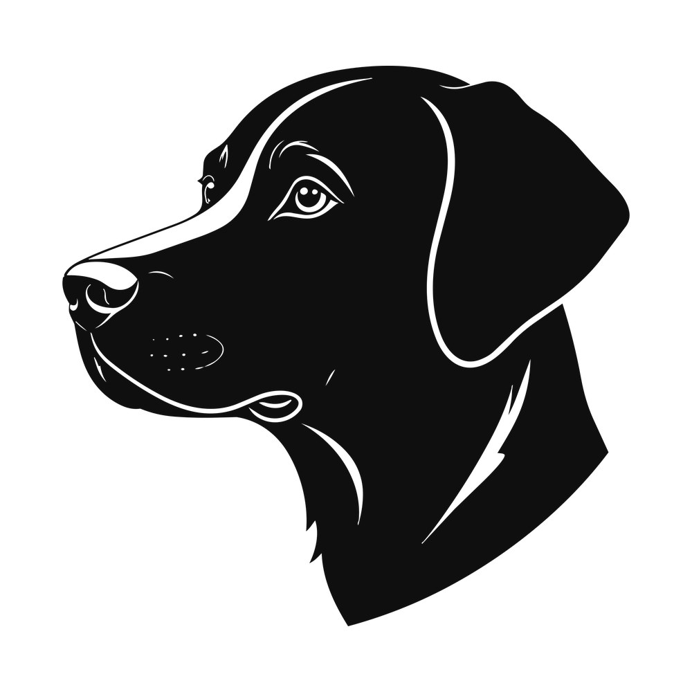 Labrador Silhouette SVG cut file – SVG, PNG, DXF