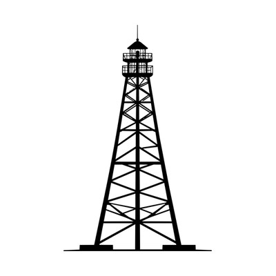 Lattice Tower Retro Side SVG cut file