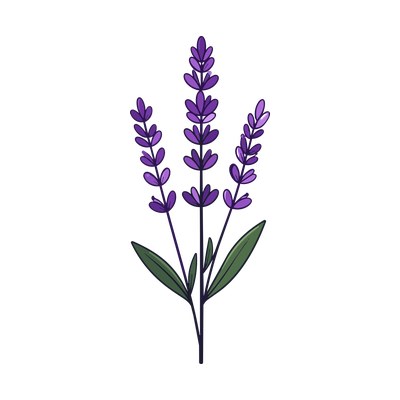 Lavender Sprig SVG cut file