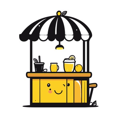 Lemonade Stand Cartoon Side SVG cut file