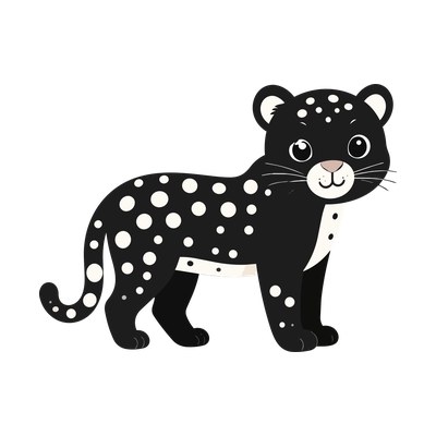 Leopard Kawaii Side SVG cut file