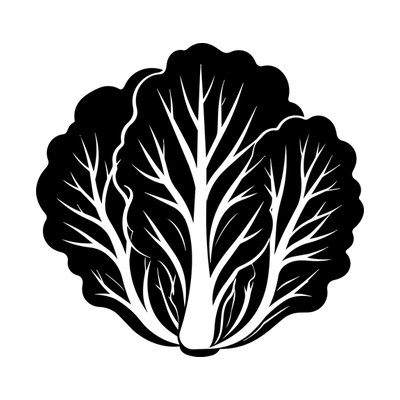 Lettuce Head Stencil Side SVG cut file