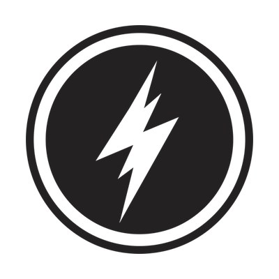 Lightning Bolt Badge Side SVG cut file