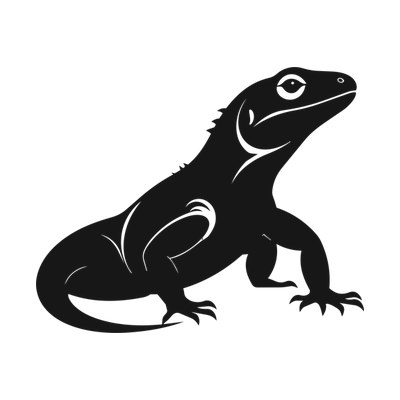 Lizard Bold Front SVG cut file