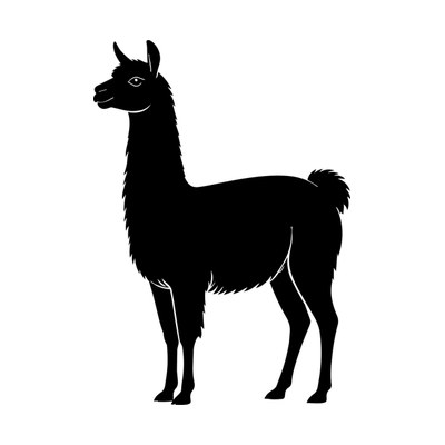 Llama Silhouette SVG cut file