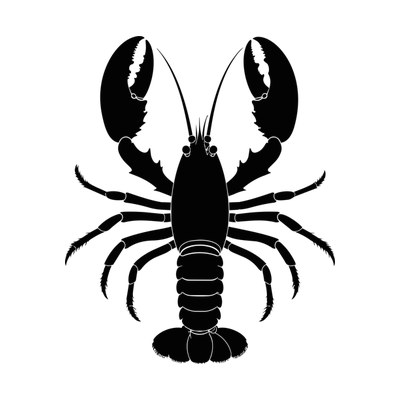 Lobster Silhouette SVG cut file