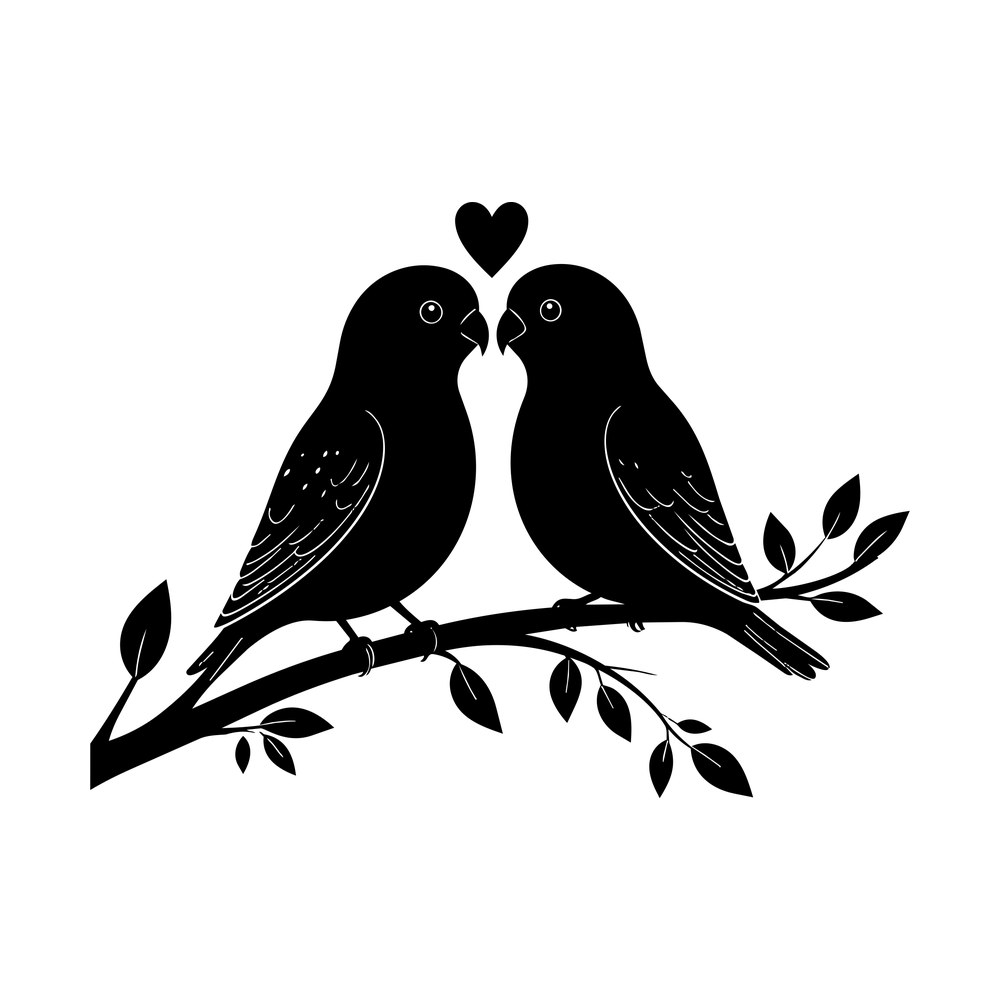 Love Birds SVG cut file – SVG, PNG, DXF