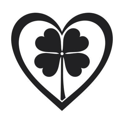 Lucky Clover Heartframe SVG cut file