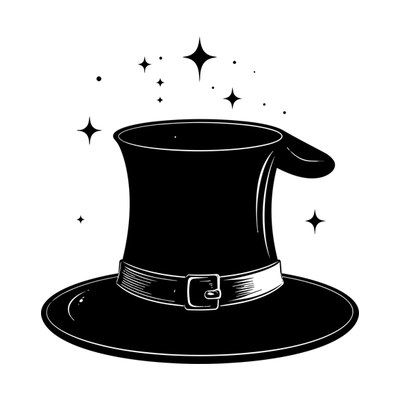 Magic Hat Silhouette SVG cut file