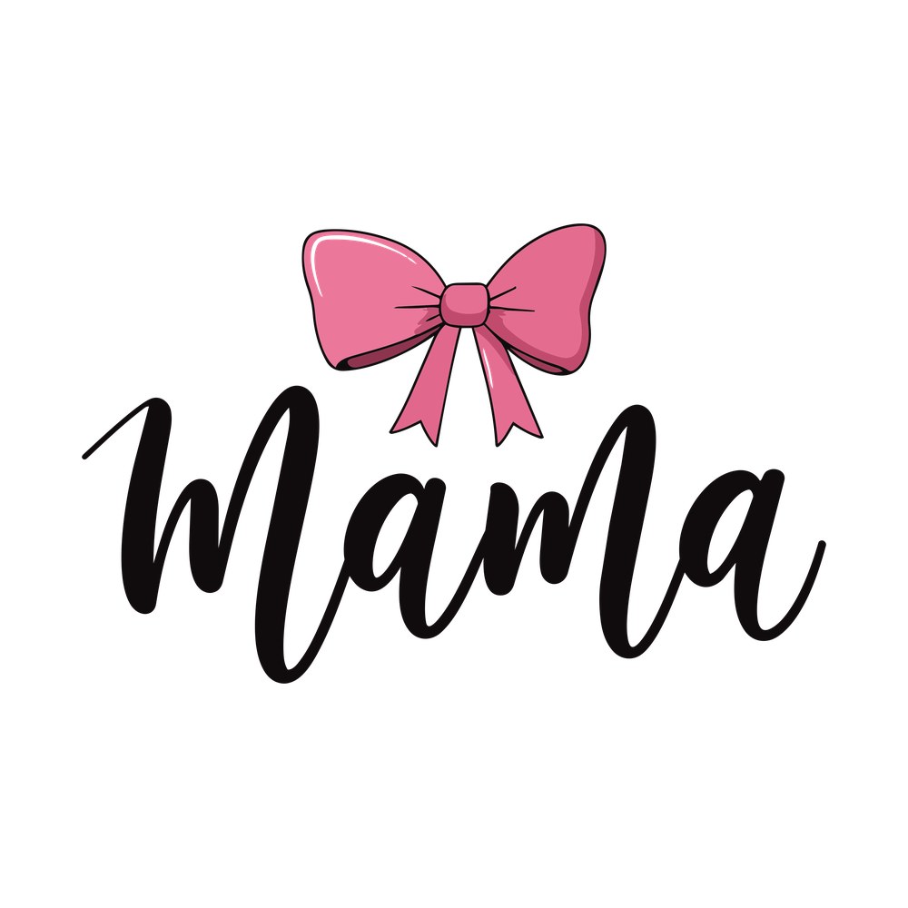 Mama With Bow Clipart SVG + PNG – SVG, PNG