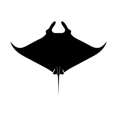 Manta Ray Silhouette SVG cut file