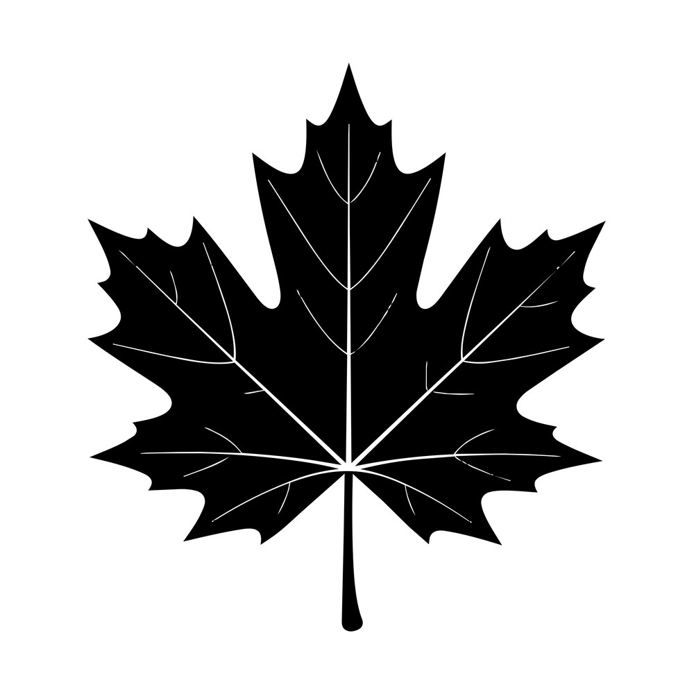 Maple Leaf Sticker Side – original artwork without the sticker border