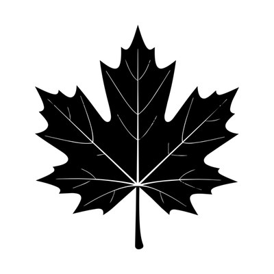 Maple Leaf Sticker Side SVG cut file