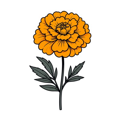 Marigold Line SVG cut file