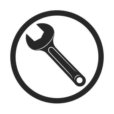 Mechanic Wrench Badge SVG cut file