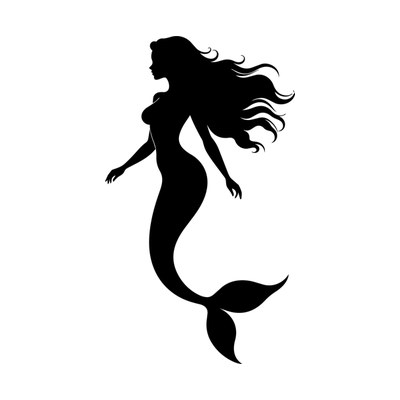 Mermaid Silhouette SVG cut file
