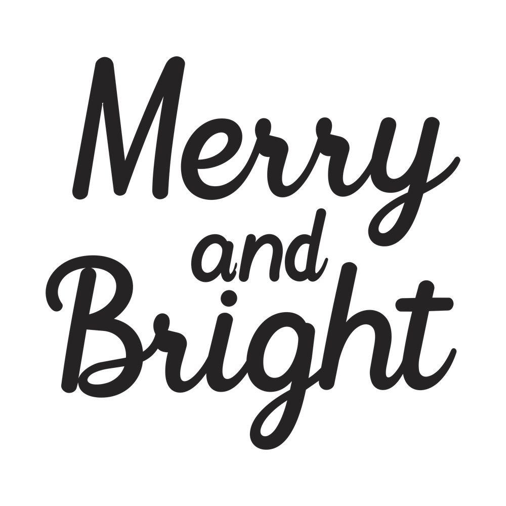 Merry And Bright SVG cut file – SVG, PNG, DXF