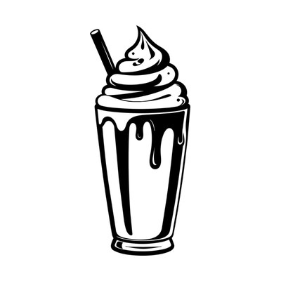 Milkshake SVG cut file