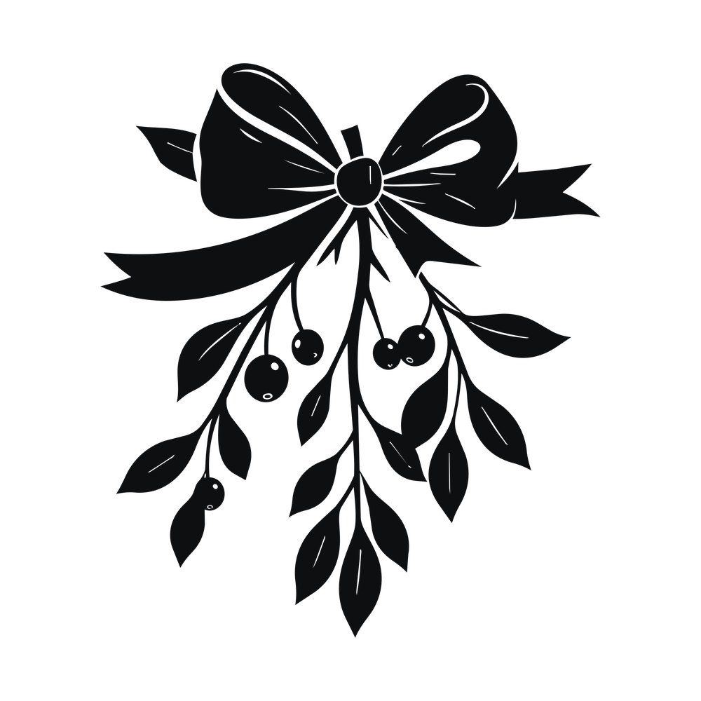 Mistletoe SVG cut file – SVG, PNG, DXF
