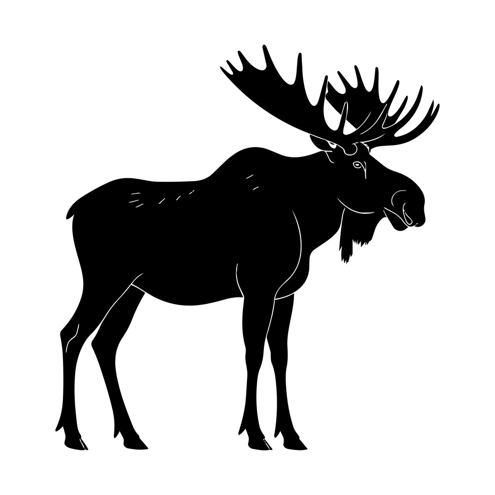 Moose Sticker Side – original artwork without the sticker border