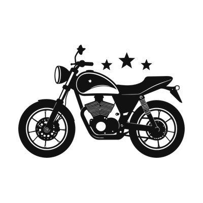 Motorcycle Stars Front SVG cut file