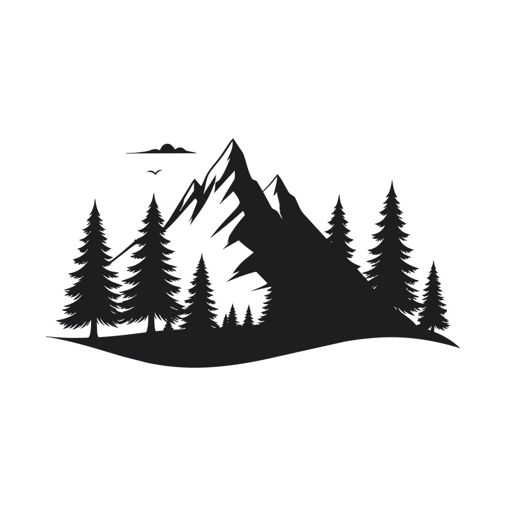Mountain Range SVG cut file – SVG, PNG, DXF