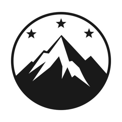 Mountain Sign Stars Side SVG cut file
