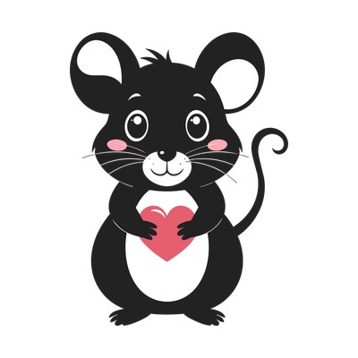 Mouse Heart SVG cut file