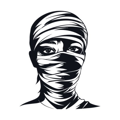 Mummy Minimal Front SVG cut file