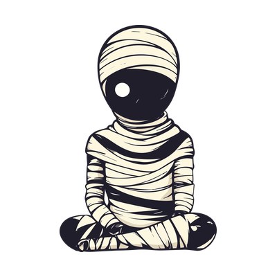Mummy Silhouette Front SVG cut file