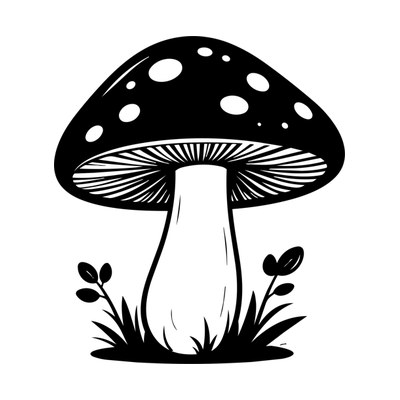 Mushroom Circle SVG cut file