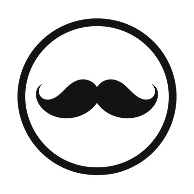 Mustache Badge SVG cut file