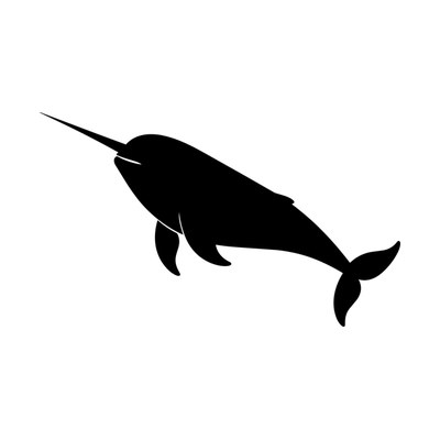 Narwhal Silhouette SVG cut file