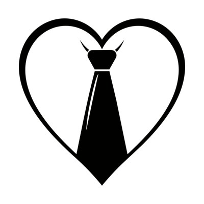 Necktie Heartframe Front SVG cut file