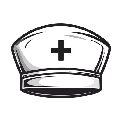 Nurse Cap Doodle SVG cut file