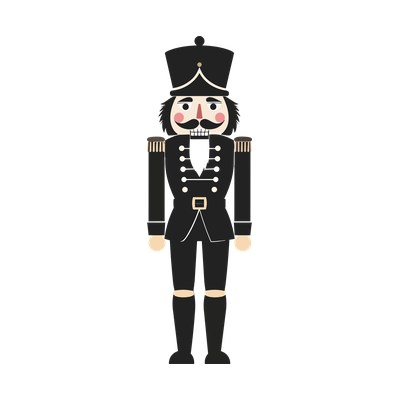 Nutcracker Soldier Stencil Front SVG cut file