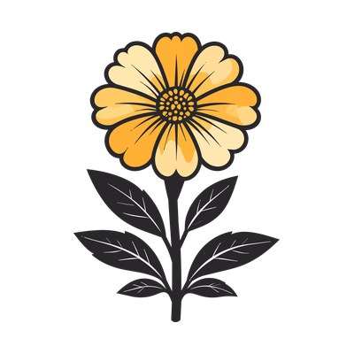 October Marigold Birth Flower SVG cut file