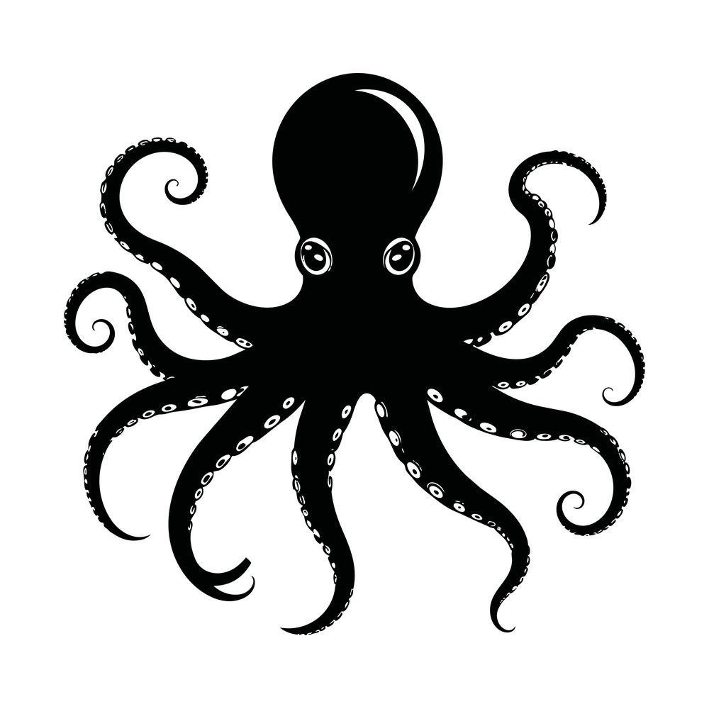 Octopus SVG cut file – SVG, PNG, DXF