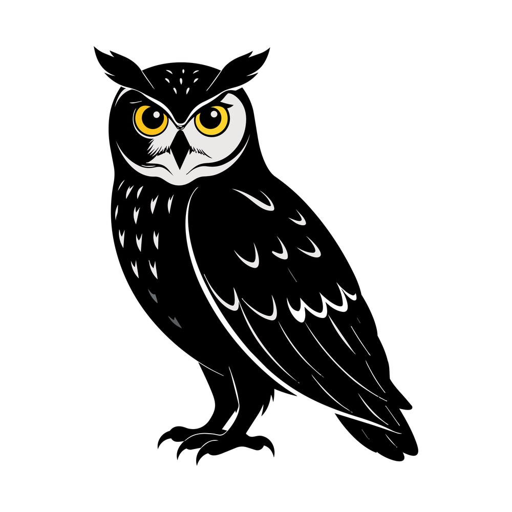 Owl Cute – original artwork without the sticker border
